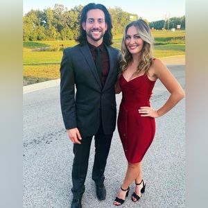 Stretchy small bodycon red dress